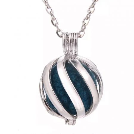 Hollow Striped Ball Pendant