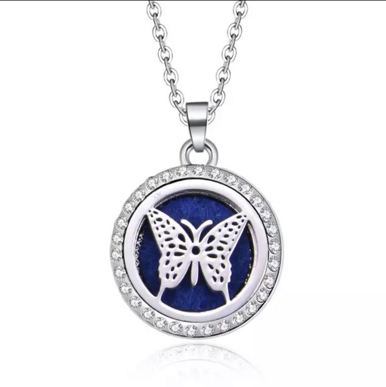 Small Crystal Butterfly Pendant