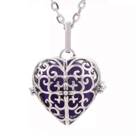 Hollow Filigree Heart Pendant