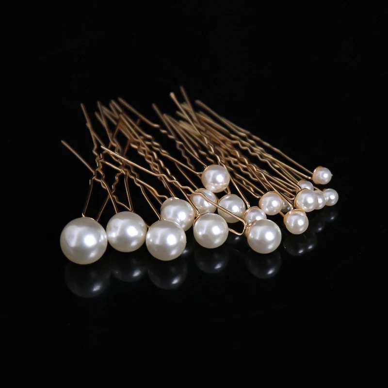 Gold Pearl Hairpins